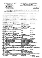 Đề kiểm tra học kỳ I môn Hóa học Lớp 12 - Mã đề 316 - Năm học 2019-2020 - Sở giáo dục và đào tạo Quảng Nam